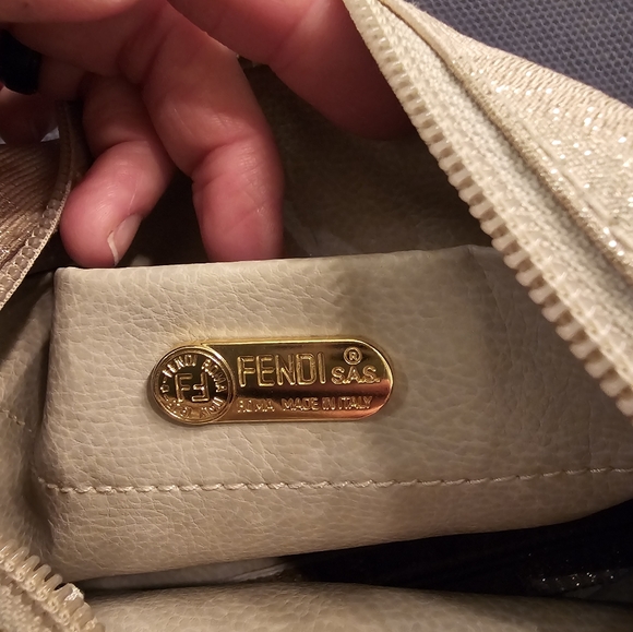 Fendi vintage pequin canvas chain shoulder bag - Picture 6 of 13